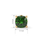 Natural Chrome Diopside Solitaire Stud Push Post Earring Sterling Silver  1.320  Ct._8709978_4