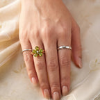 Luxuriant Peridot, Lab Grown Diamond Ring Sterling Silver  2.339  Ct._8710008_2