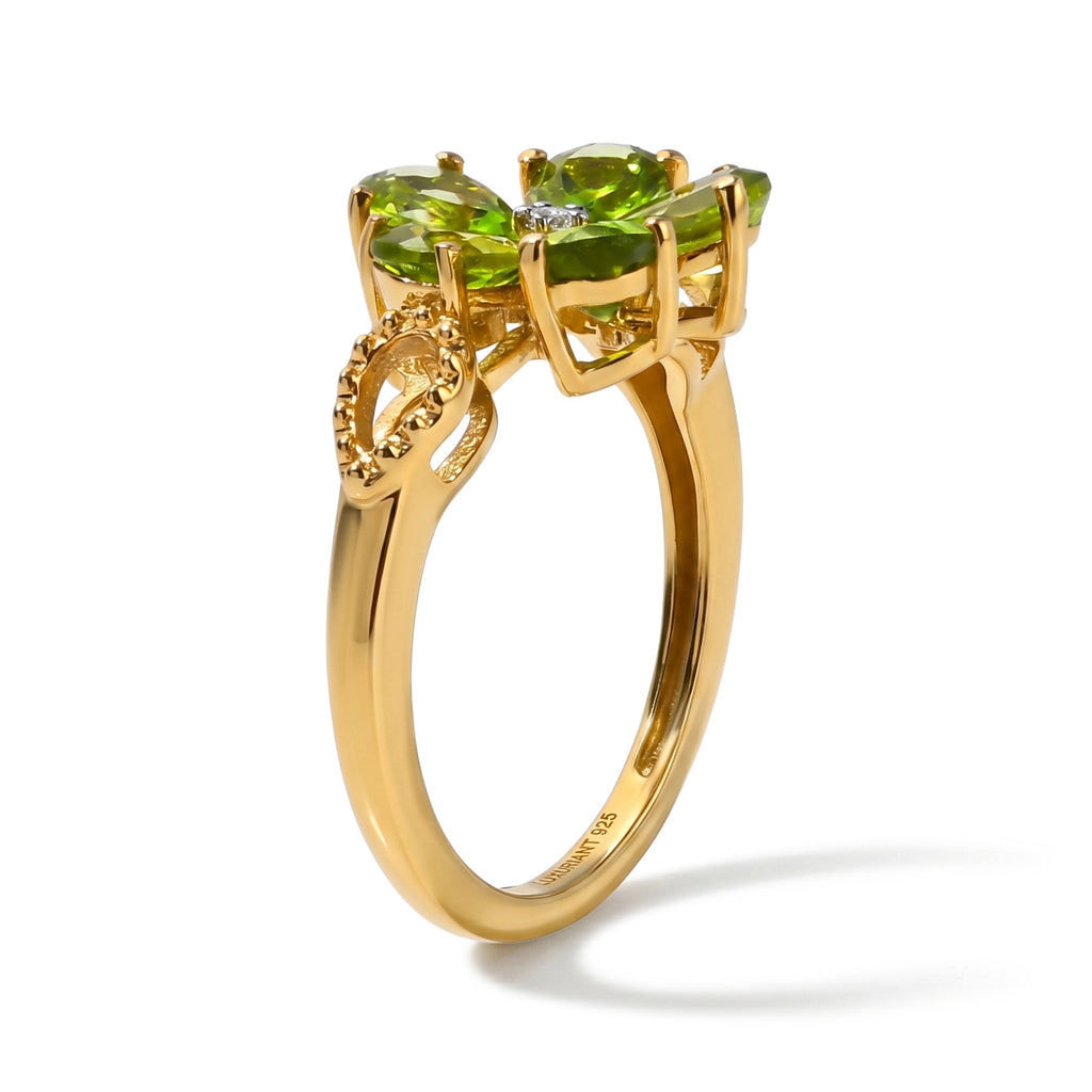 Luxuriant Peridot, Lab Grown Diamond Ring Sterling Silver  2.339  Ct._8710025_3