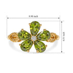 Luxuriant Peridot, Lab Grown Diamond Ring Sterling Silver  2.339  Ct._8710025_5