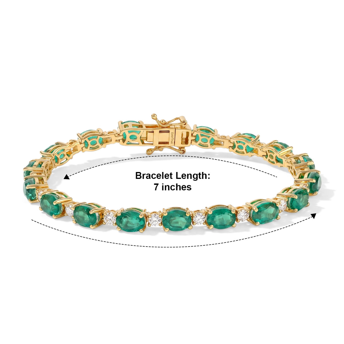 Colombian Colour Emeraldine Quartz &amp; Moissanite Tennis Bracelet (Size - 7) 19.80 Ct. V32638097 4