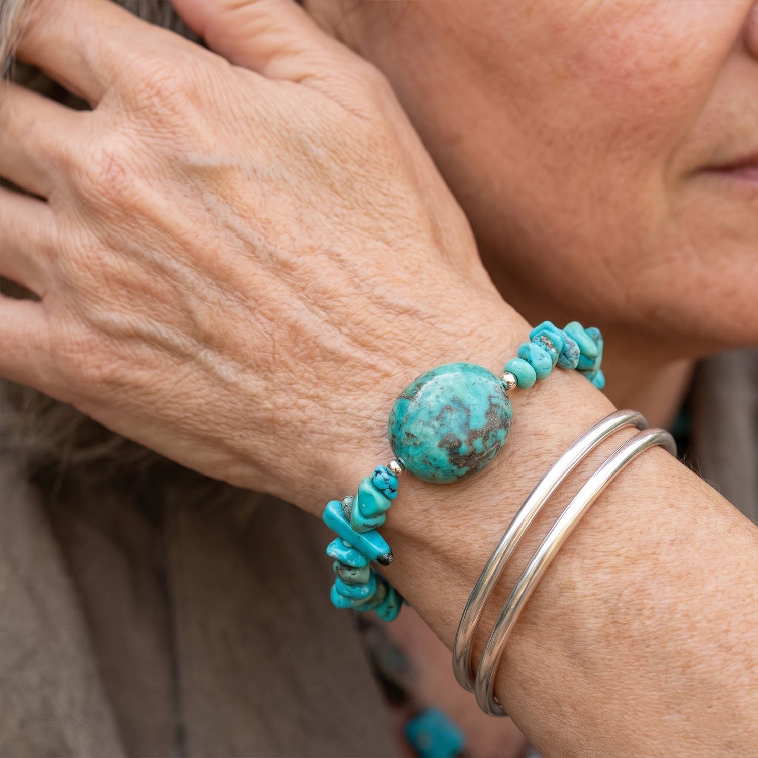 EverTrue - Blue Turquoise Bracelet (Size - 7.5-2 Ext) 65.00 Ct. 8710238 3