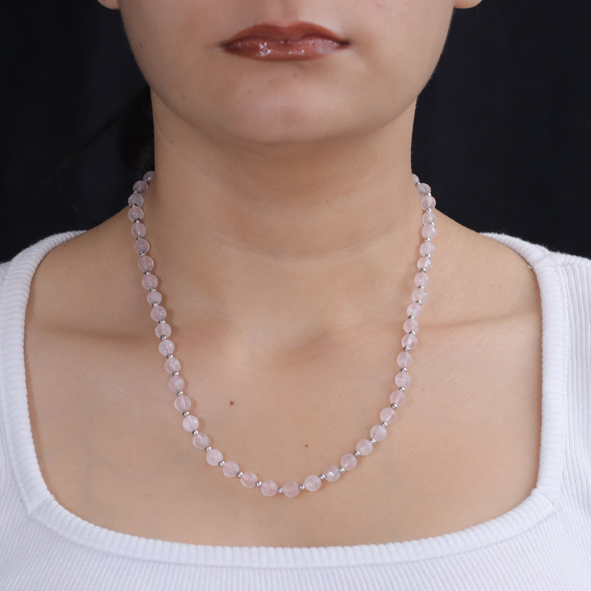 EverTrue - Rose Quartz Beads Necklace (Size - 18-2 Ext) 80.00 Ct. 8710268 2