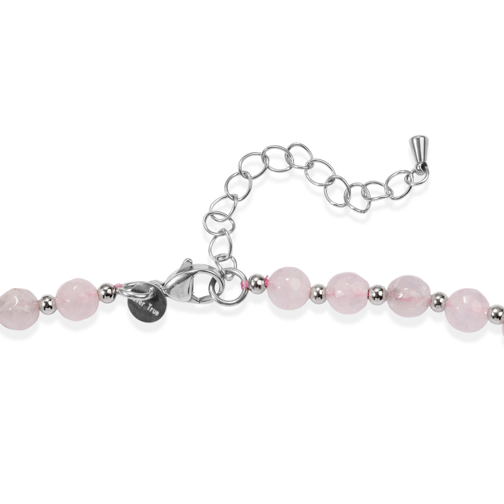 EverTrue - Rose Quartz Beads Necklace (Size - 18+2 Ext) 80.00 Ct._8710268_3