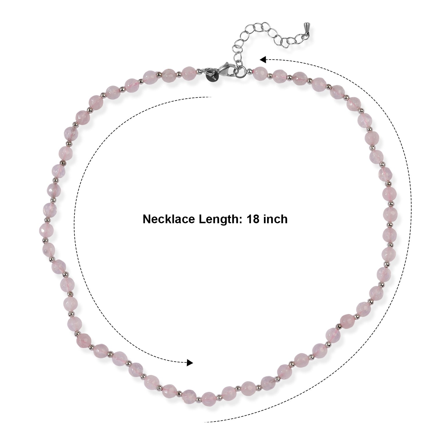 EverTrue - Rose Quartz Beads Necklace (Size - 18-2 Ext) 80.00 Ct. 8710268 4