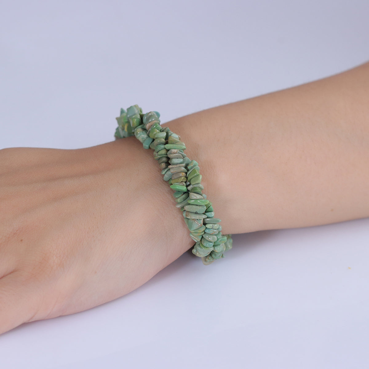 D'Joy - Green Turquoise Bracelet (Size - 7.5+2 Ext) in Rhodium Overlay Sterling Silver 100.00 Ct. V32519425 2