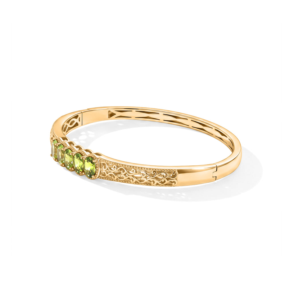 EverTrue - Peridot Bracelet (Size - 7.5) in Yellow Gold Tone 4.15 Ct._8710360_3