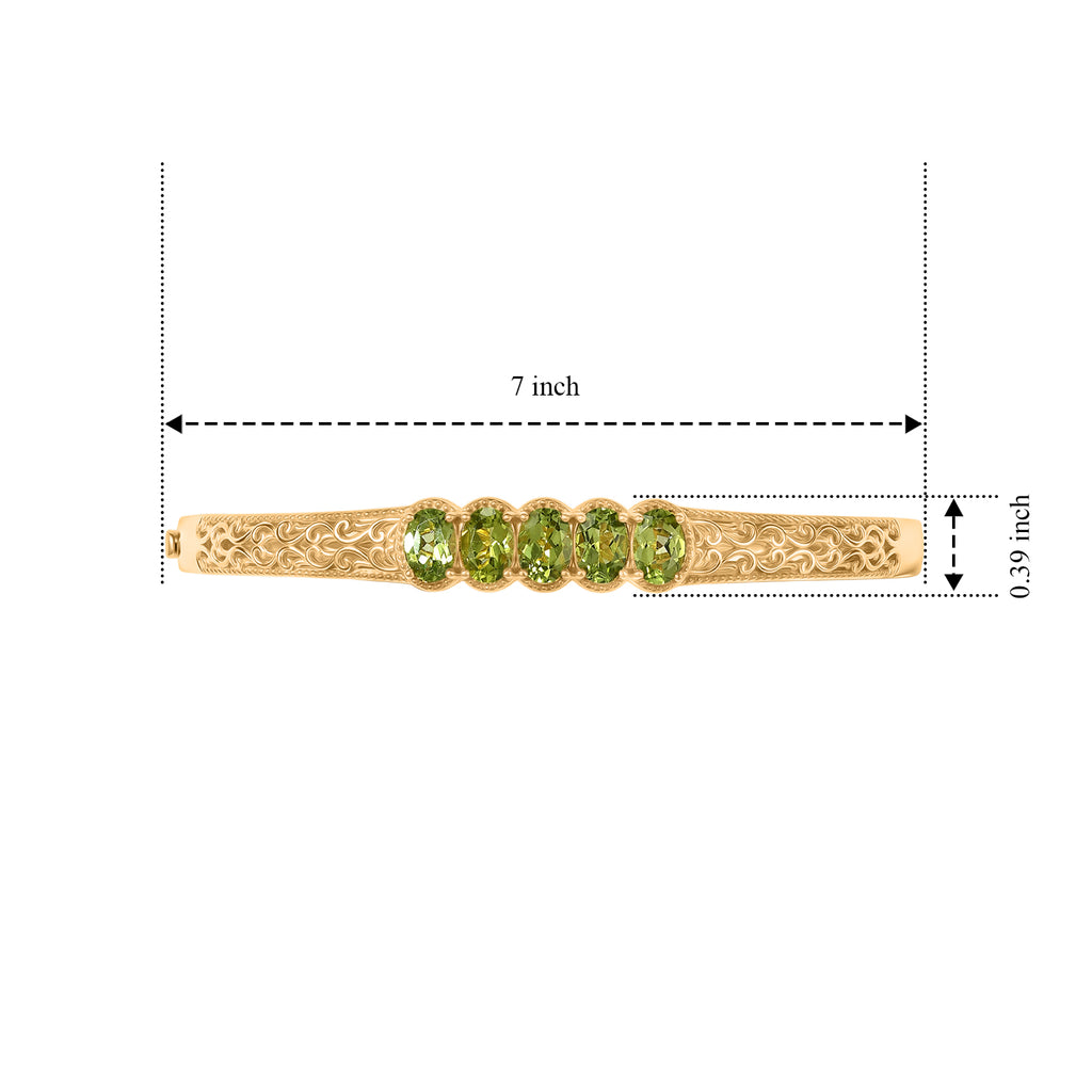 EverTrue - Peridot Bracelet (Size - 7.5) in Yellow Gold Tone 4.15 Ct._8710360_5