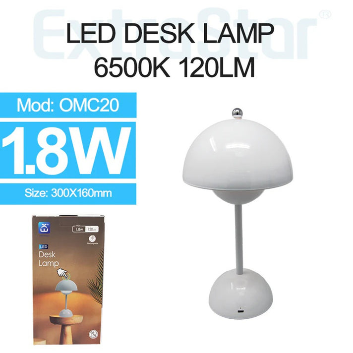 Extrahouse LED Dimmable Touch Desk Lamp 1.8w, 120lm - White - 30cm 8711337 1