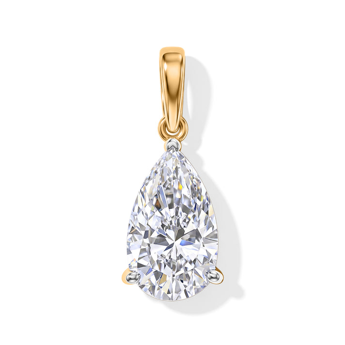 Luxuriant - 9K Yellow Gold SGL Certified Lab Grown Diamond (VS/E-F) Solitaire Pendant 2.00 Ct. 8712219 1