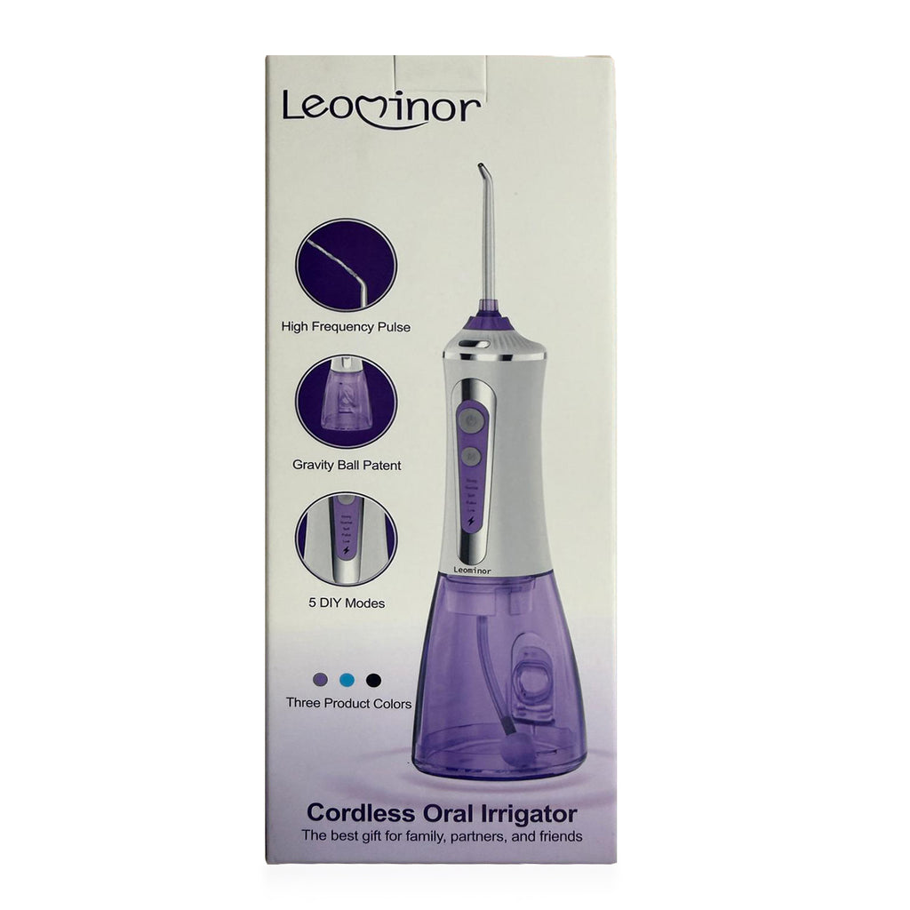 SEJOY Cordless Water Flosser with 5 Cleaning Modes, 6 Jet Tips & IPX7 Waterproof Design - Purple_8712276