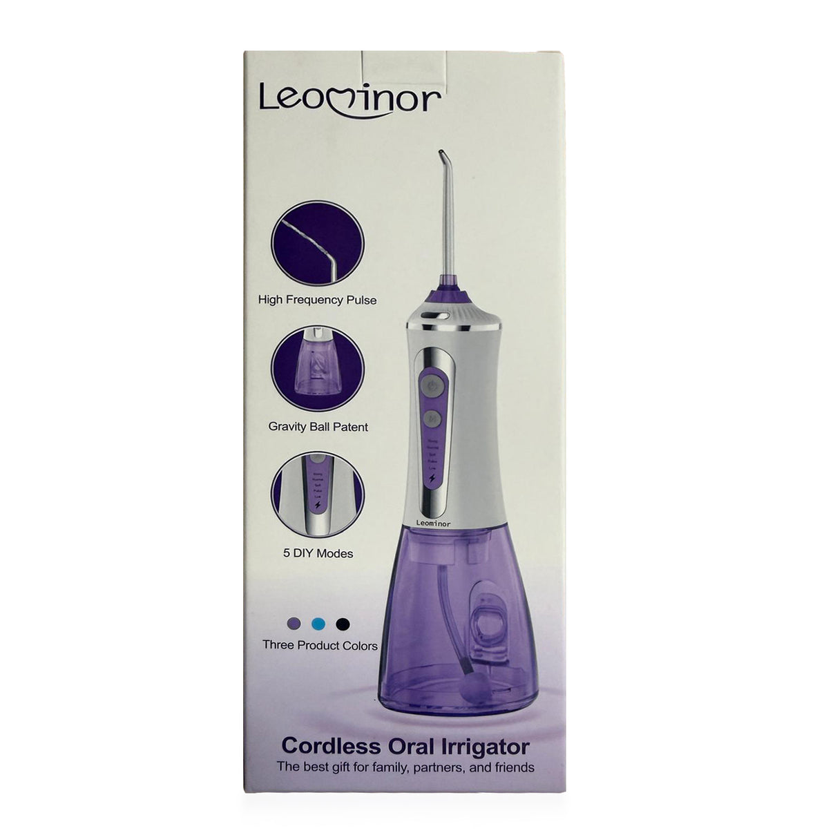 SEJOY Cordless Water Flosser with 5 Cleaning Modes, 6 Jet Tips &amp; IPX7 Waterproof Design - Purple 8712276 0