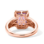 D'Joy Rose De France Amethyst, Moissanite Main Stone With Side Stone Ring in Rose GoldSterling Silver  3.491  Ct._8712611_3