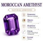 D'Joy - Rose De France Amethyst & Moissanite Earring with Push Post in Rose Gold Plated Sterling Silver 3.15 Ct._8712632_4