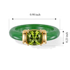 D'Joy - Peridot & Dyed Green Jade Solitaire Band Ring in Yellow Gold Plated Sterling Silver 11.55 Ct._8712817_5