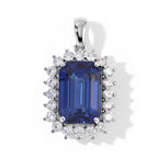 Rhapsody - 950 Platinum AAAA Tanzanite & White Diamond (VS/E-F) Pendant 10.30 Ct, Platinum Wt. 5.00 Gms_8713042