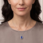 Rhapsody - 950 Platinum AAAA Tanzanite & White Diamond (VS/E-F) Pendant 10.30 Ct, Platinum Wt. 5.00 Gms_8713042_1
