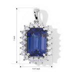 Rhapsody - 950 Platinum AAAA Tanzanite & White Diamond (VS/E-F) Pendant 10.30 Ct, Platinum Wt. 5.00 Gms_8713042_4