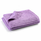 LIVMORE Patterned Towel (Size 140x1 cm) - Lavender & Lavender_8713286
