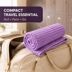 LIVMORE Patterned Towel (Size 140x1 cm) - Lavender & Lavender_8713286_4