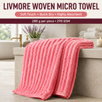 LIVMORE Patterned Towel (Size 140x1 cm) - Pink & Lavender_8713287_1