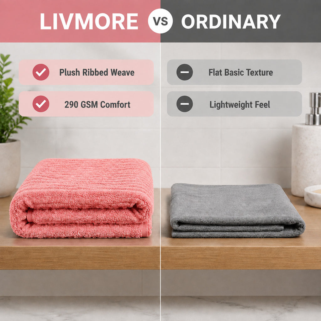 LIVMORE Patterned Towel (Size 140x1 cm) - Pink & Lavender_8713287_3