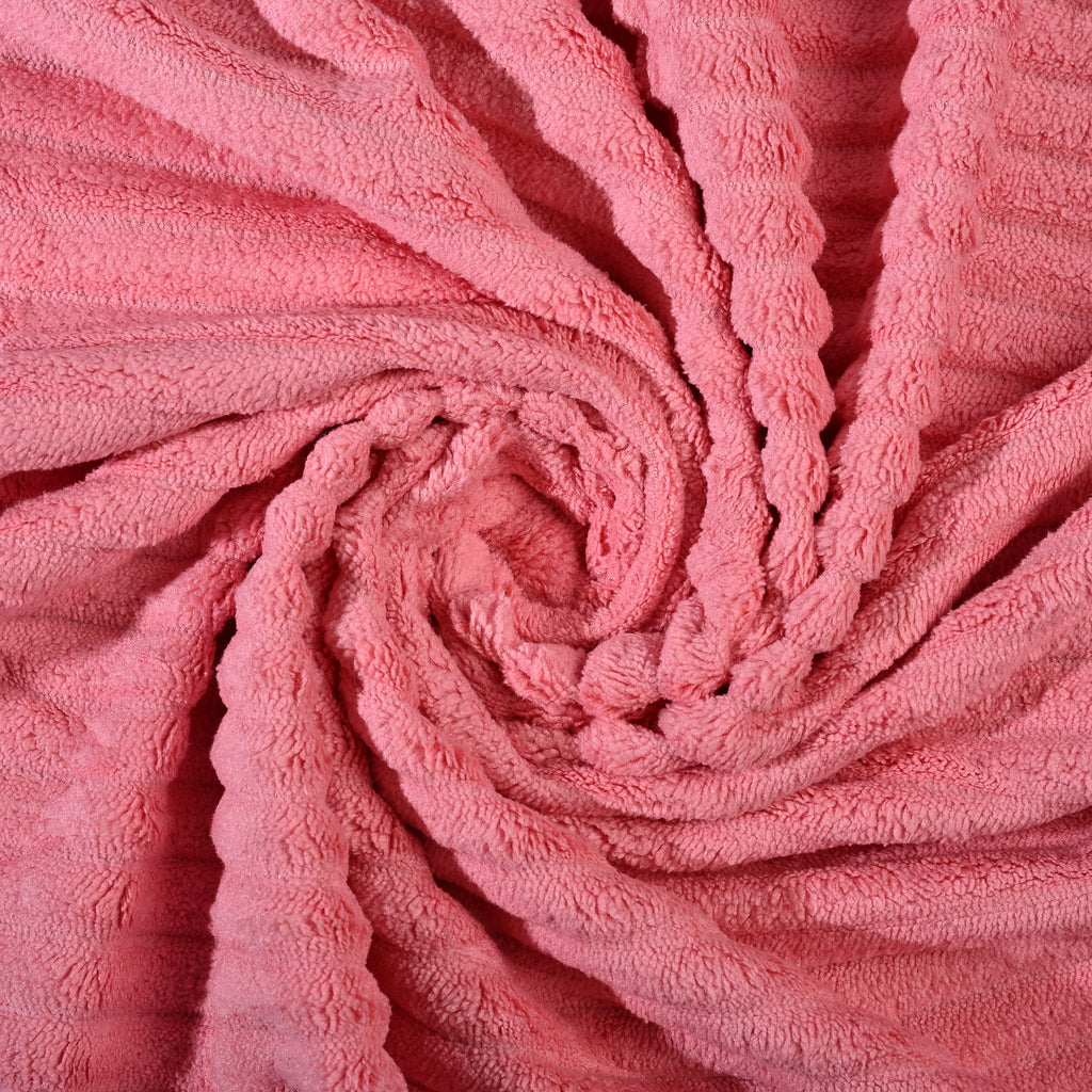 LIVMORE Patterned Towel (Size 140x1 cm) - Pink & Lavender_8713287_5