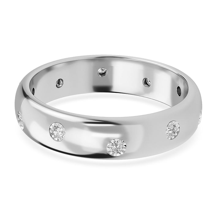Lab Grown Diamond Ring in Platinum OverlaySterling Silver  0.100  Ct. 8713415 1