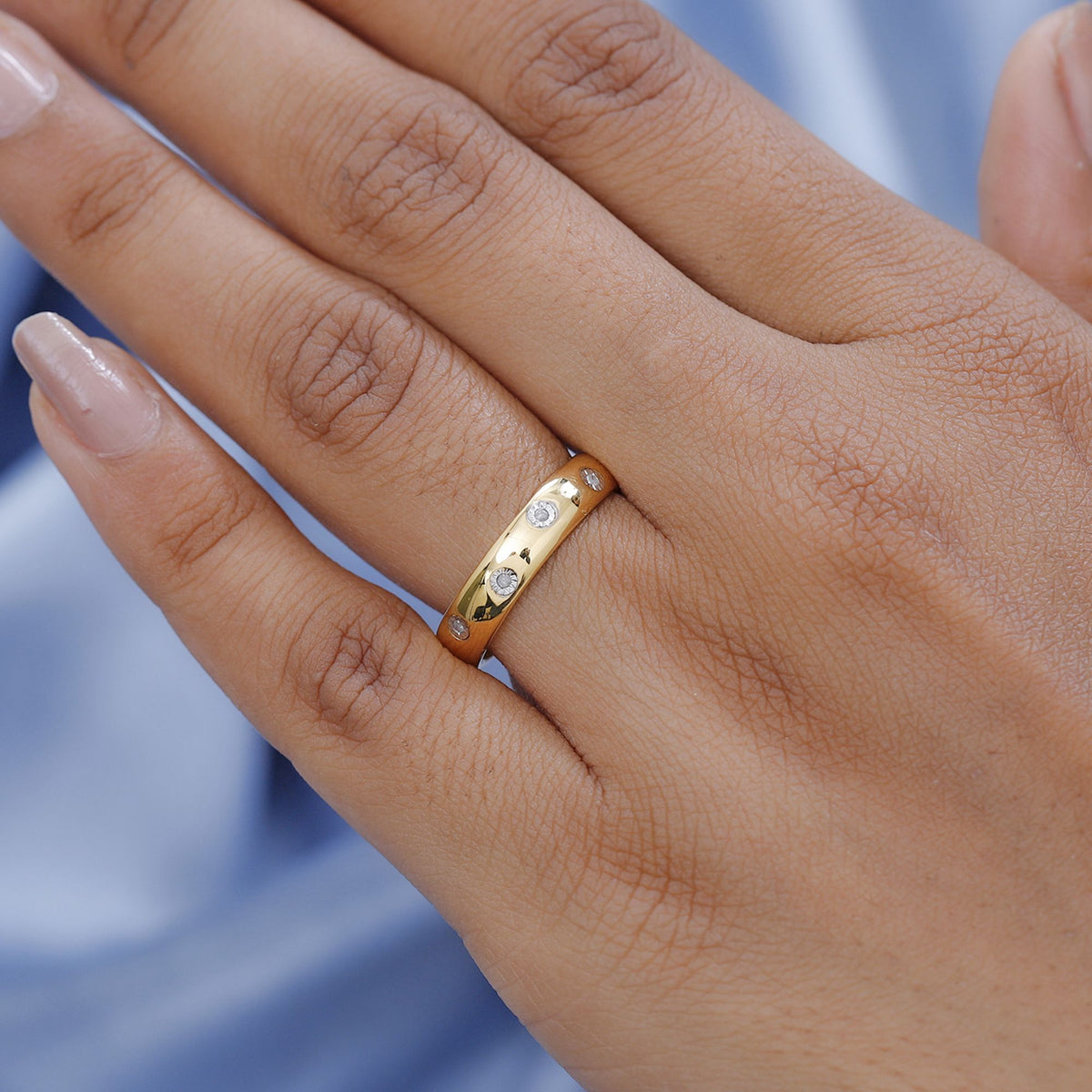 Lab Grown Diamond Ring in 14K Gold OverlaySterling Silver  0.100  Ct. 8713417 1