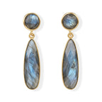 Brown Labradorite Drop Earrings 5.60 Ct._8713469