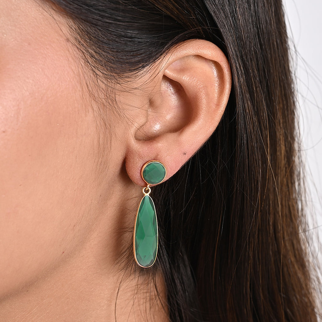 Green Onyx Drop Earrings 6 Ct._8713470_2