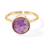 Purple Amethyst Adjustable Ring in Gold Tone 1.40 Ct._8713473