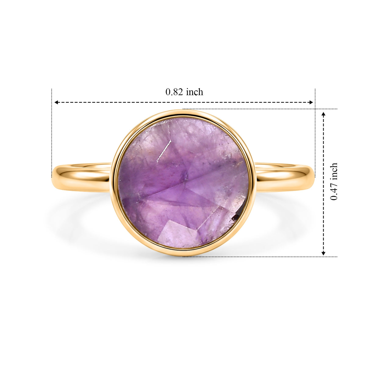 Purple Amethyst Adjustable Ring in Gold Tone 1.40 Ct. 8713473 5