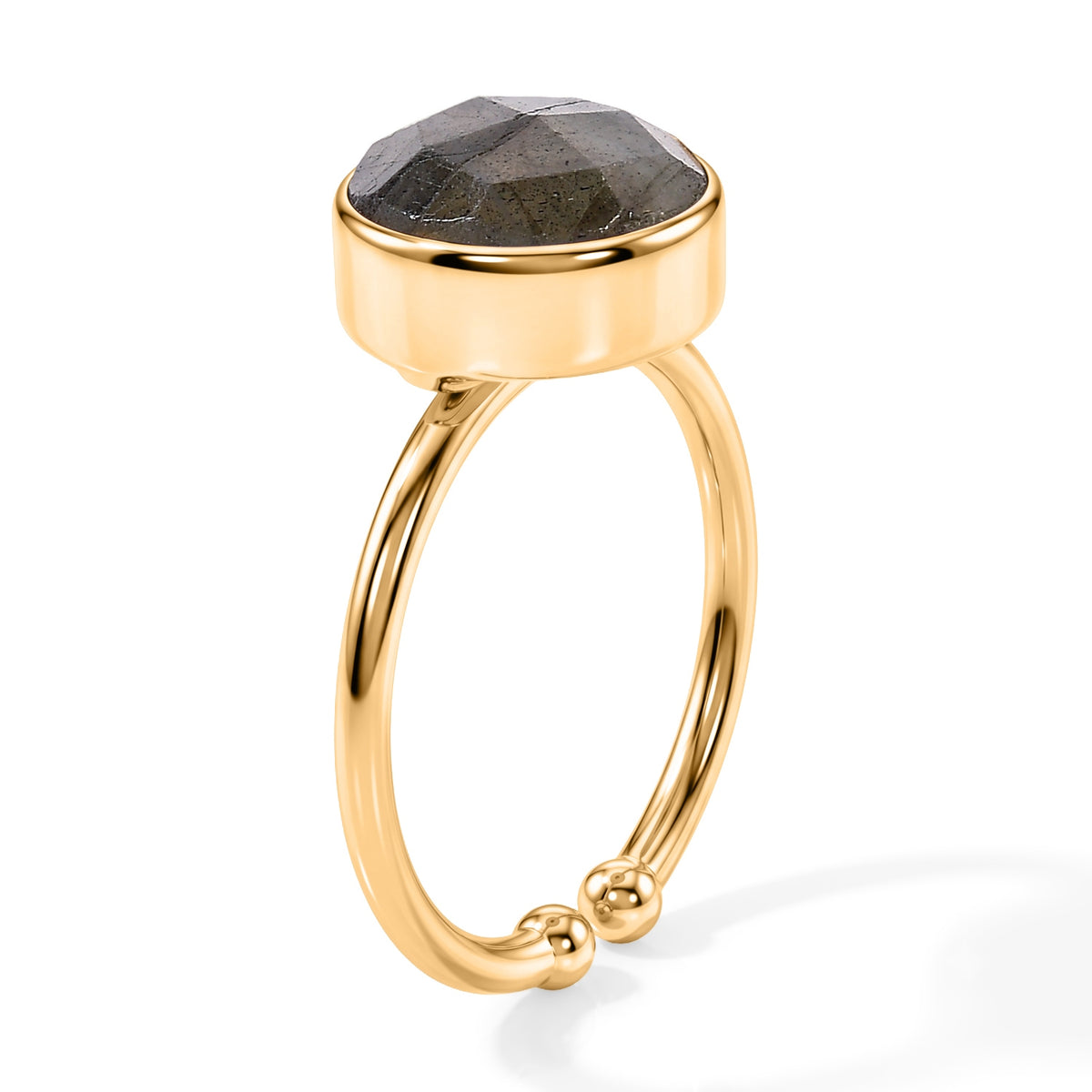 Handmade Brown Labradorite Adjustable Ring in Gold Tone 4.00 Ct. 8713519 3