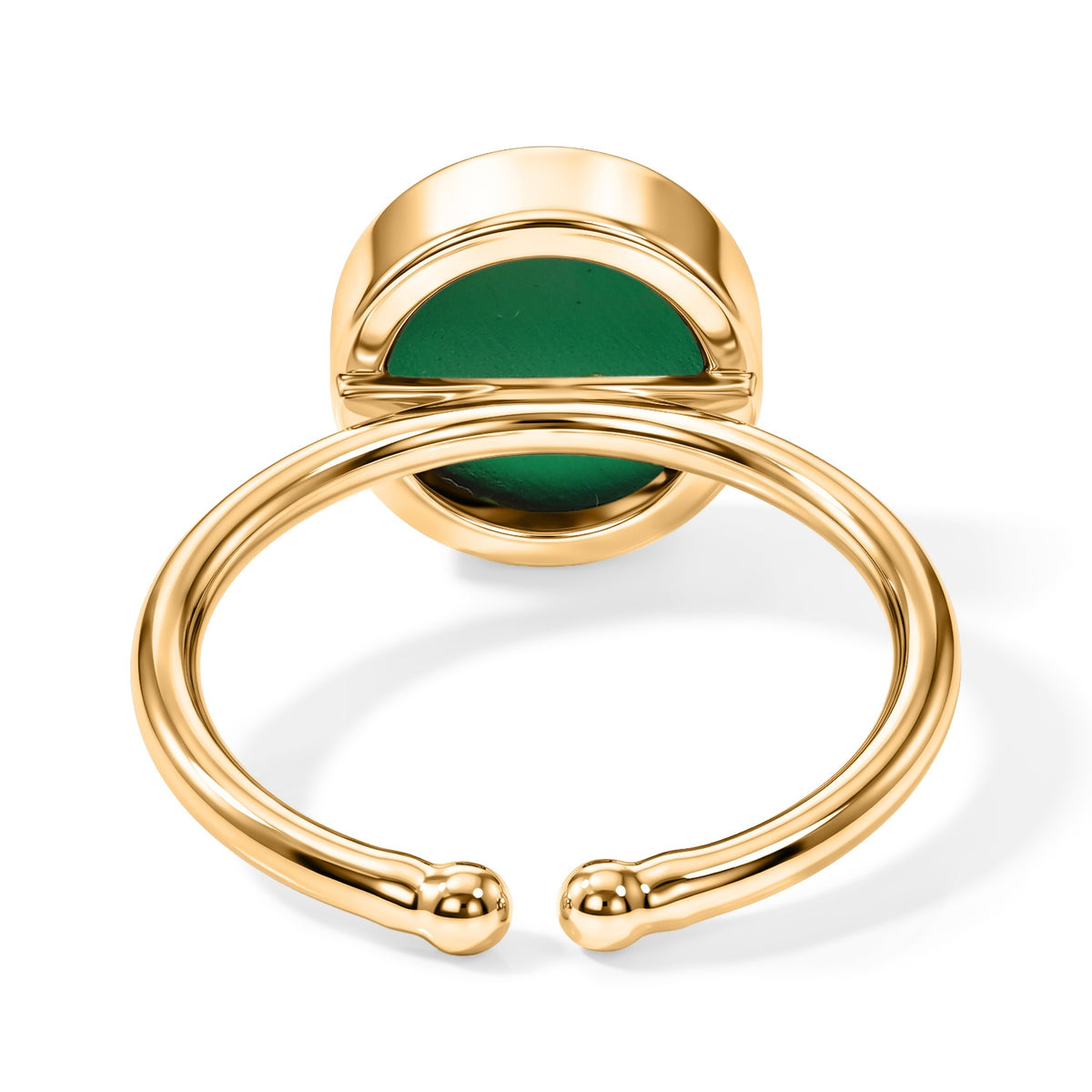 Handmade Green Onyx Adjustable Ring in Gold Tone 1.80 Ct. 8713520 4