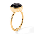 Handmade Black Onyxt Adjustable Ring in Gold Tone 3.80 Ct._8713522_3