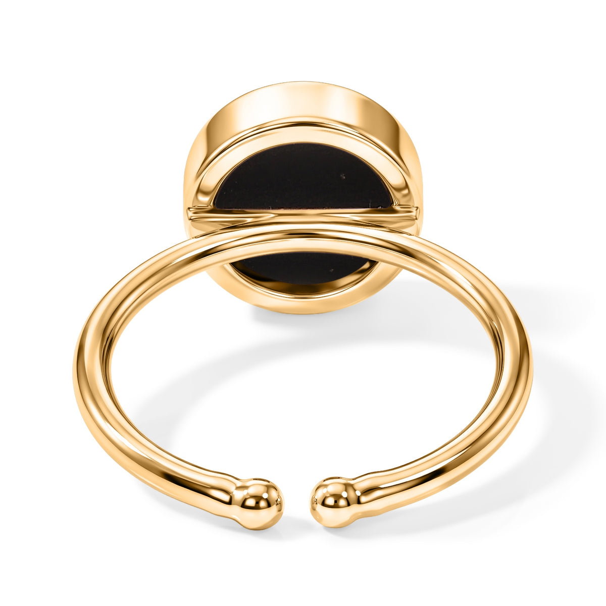 Handmade Black Onyxt Adjustable Ring in Gold Tone 3.80 Ct. 8713522 4