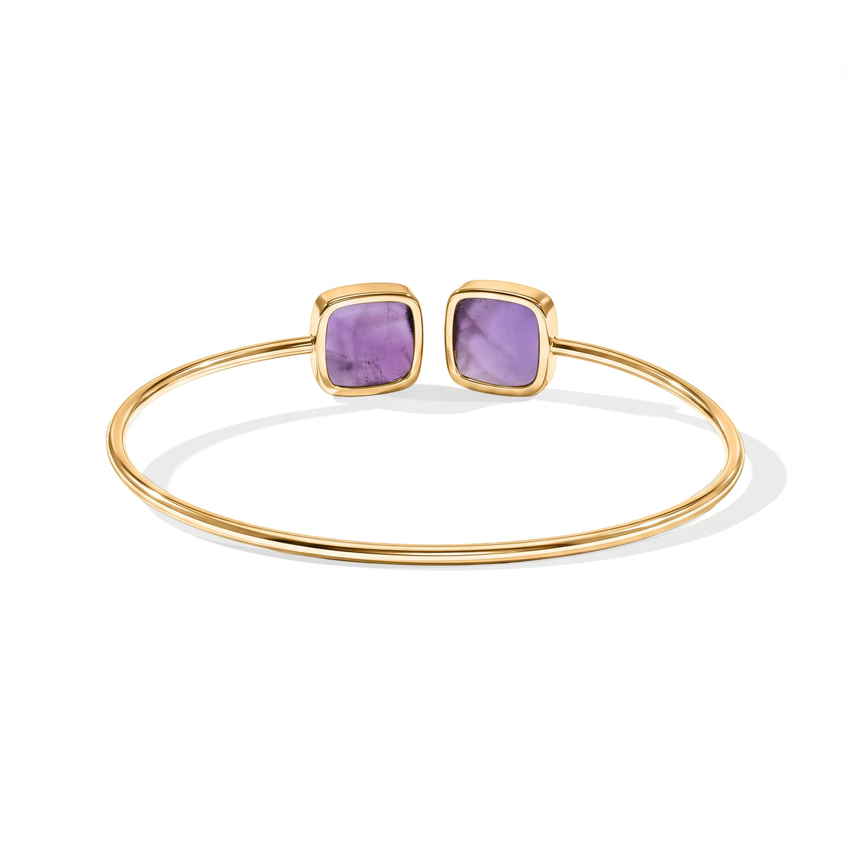 Purple Amethyst Bangle (Size - 7) in Gold Tone 4.80 Ct. 8714359 3