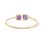 Purple Amethyst Bangle (Size - 7) in Gold Tone 4.80 Ct._8714359_3