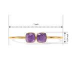 Purple Amethyst Bangle (Size - 7) in Gold Tone 4.80 Ct._8714359_5