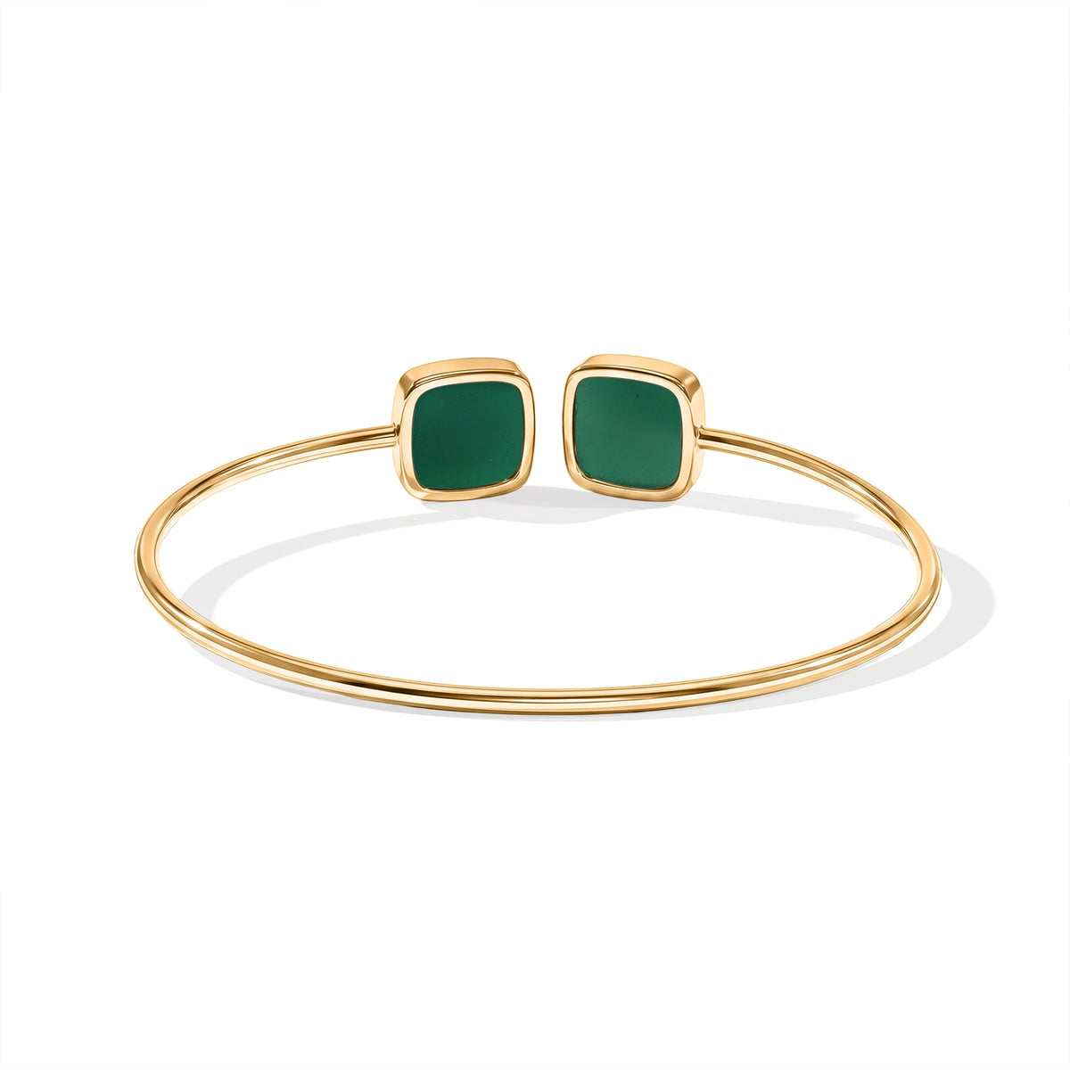 Green Onyx Bangle (Size - 7) in Gold Tone 4.80 Ct. 8714360 3