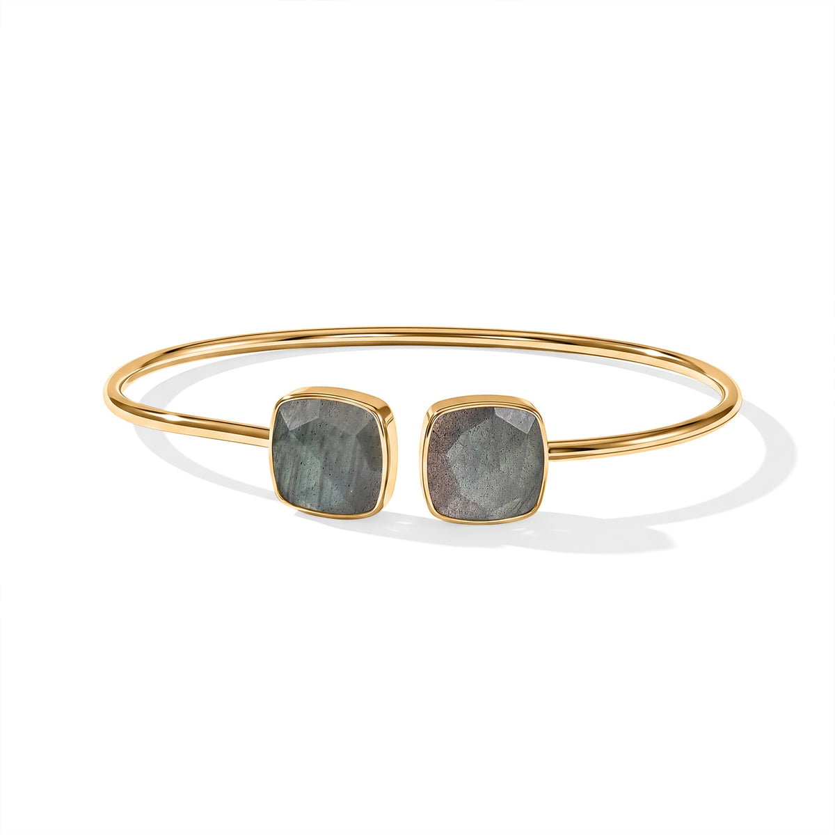 Labradorite Bangle (Size - 7) in Gold Tone 4.80 Ct. 8714361 0