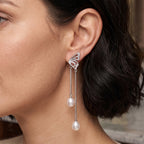 White Fresh Water Pearl Butterfly Earring with Push Back 15.00 Ct._8714403_1