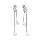 White Fresh Water Pearl Butterfly Earring with Push Back 15.00 Ct._8714403_3