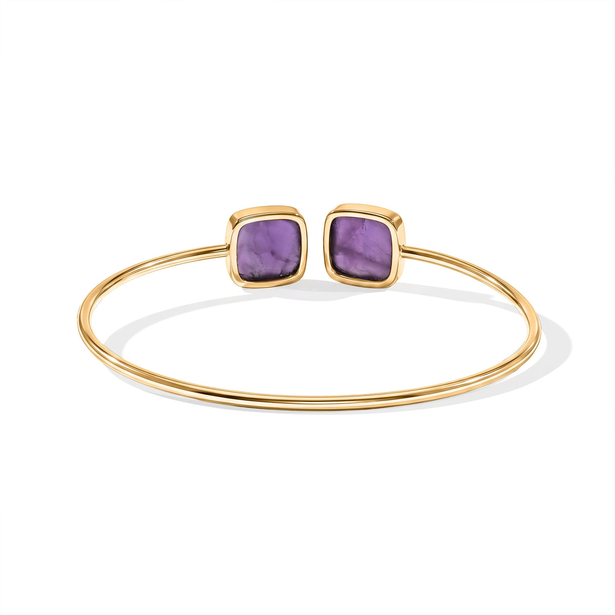Purple Amethyst Bangle (Size - 7) in Gold Tone 4.80 Ct. 8714417 4