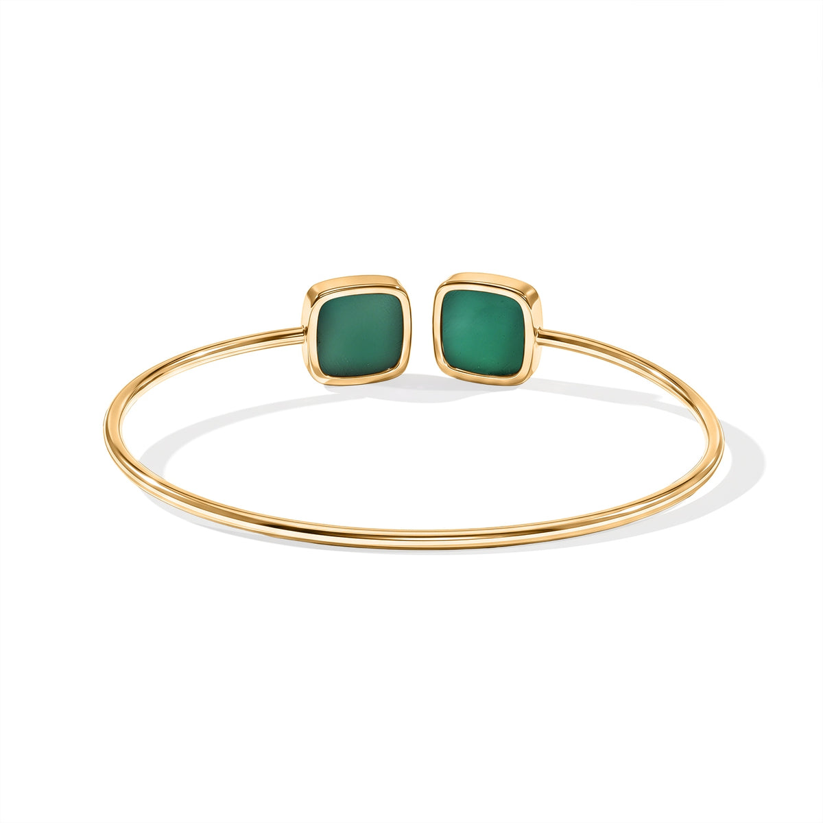Green Onyx Bangle (Size - 7) in Gold Tone 4.80 Ct. 8714418 4