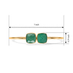 Green Onyx Bangle (Size - 7) in Gold Tone 4.80 Ct._8714418_5