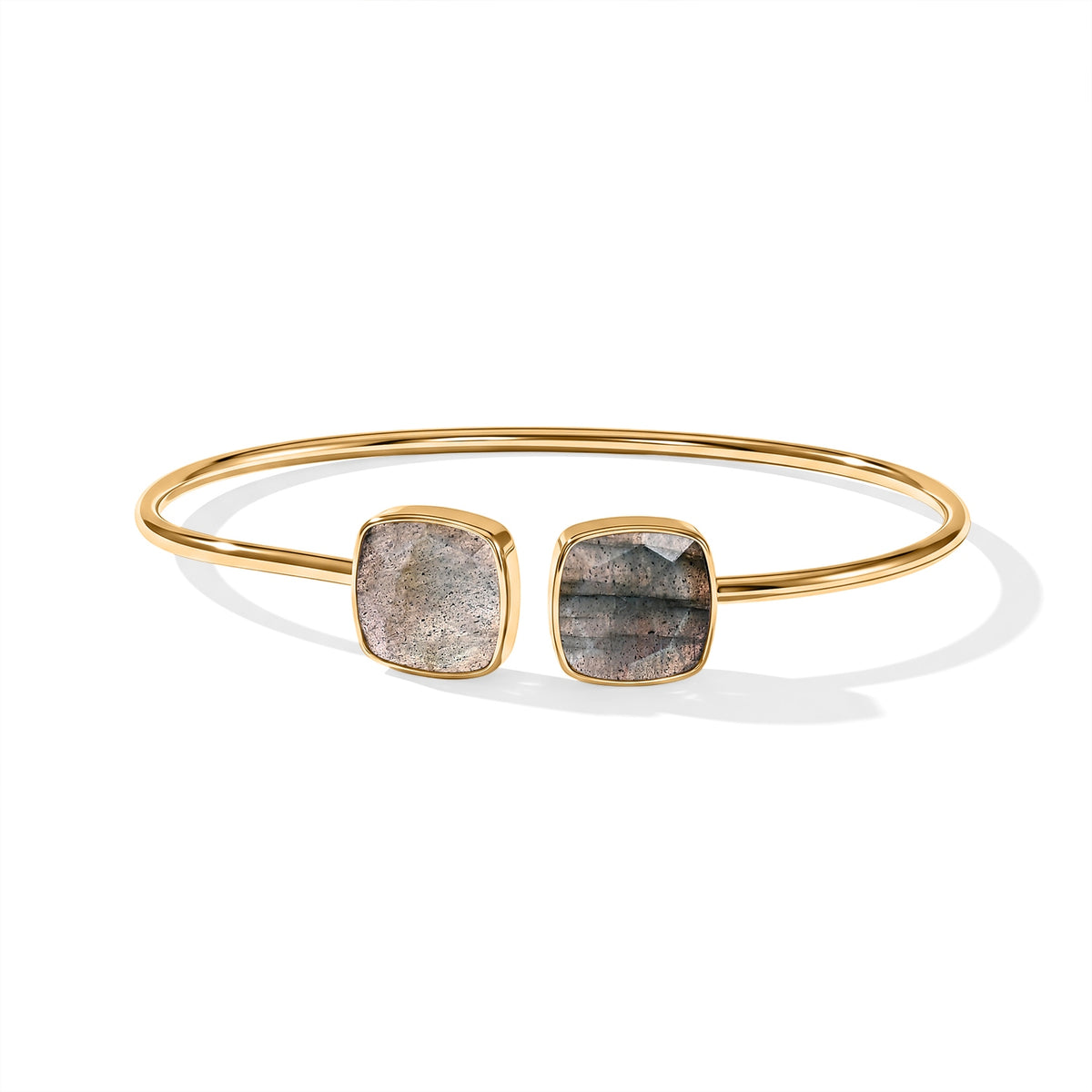 Labradorite Bangle (Size - 7) in Gold Tone 4.80 Ct. 8714419 0