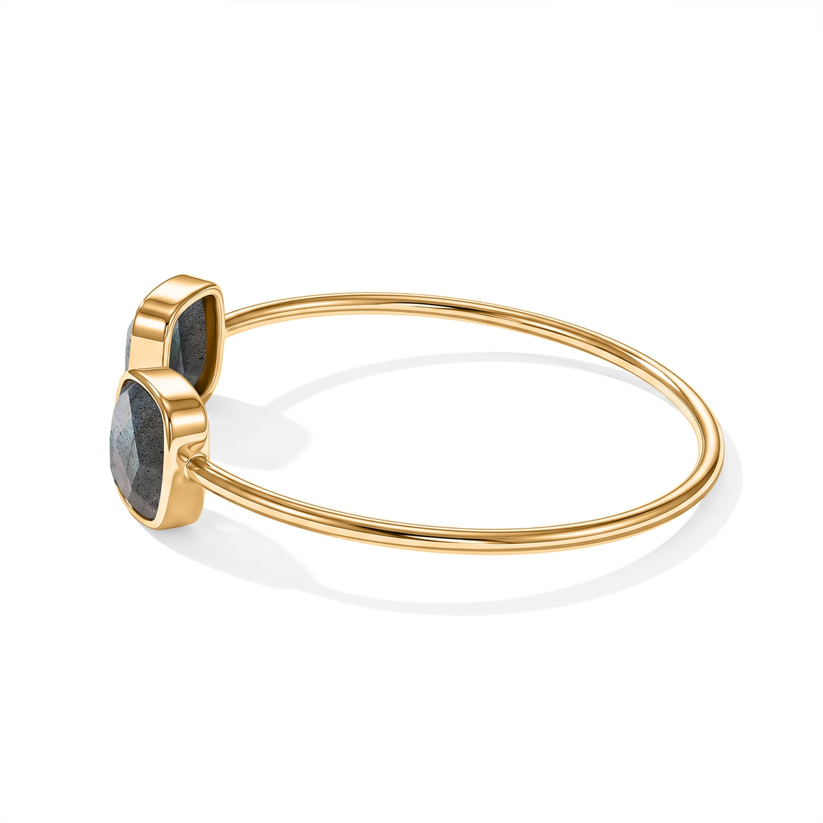 Labradorite Bangle (Size - 7) in Gold Tone 4.80 Ct. 8714419 3