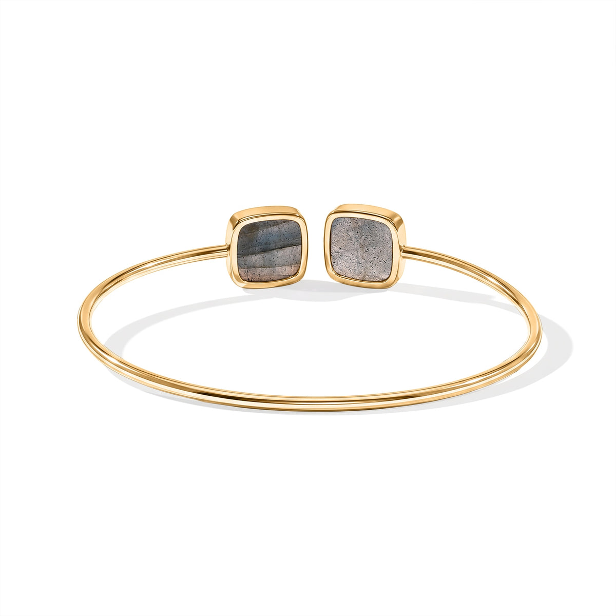 Labradorite Bangle (Size - 7) in Gold Tone 4.80 Ct. 8714419 4